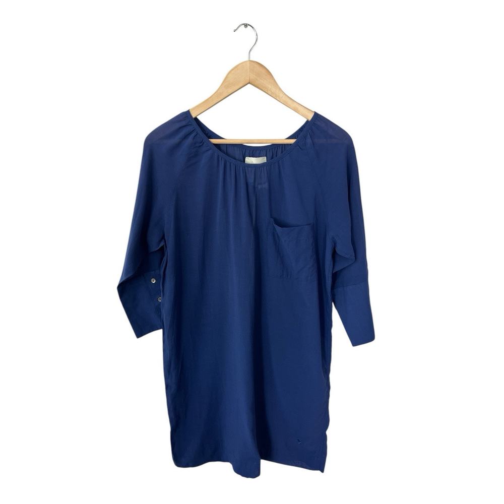 MiH Cobalt Blue Semi Sheer Tunic Swim Cover Small NWT